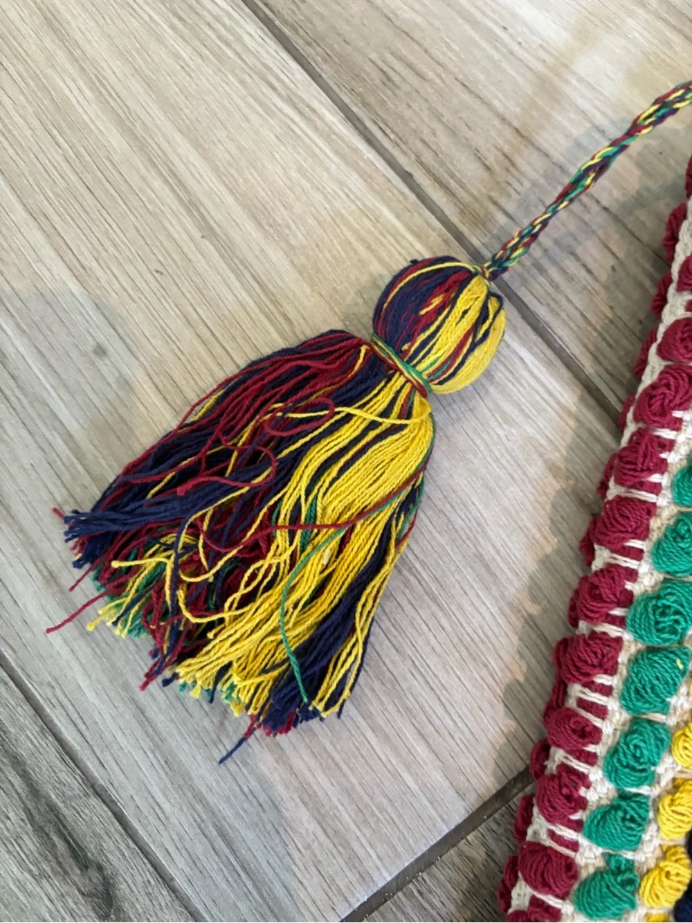 Handwoven Multicolor Tassel Clutch - Women Accessories